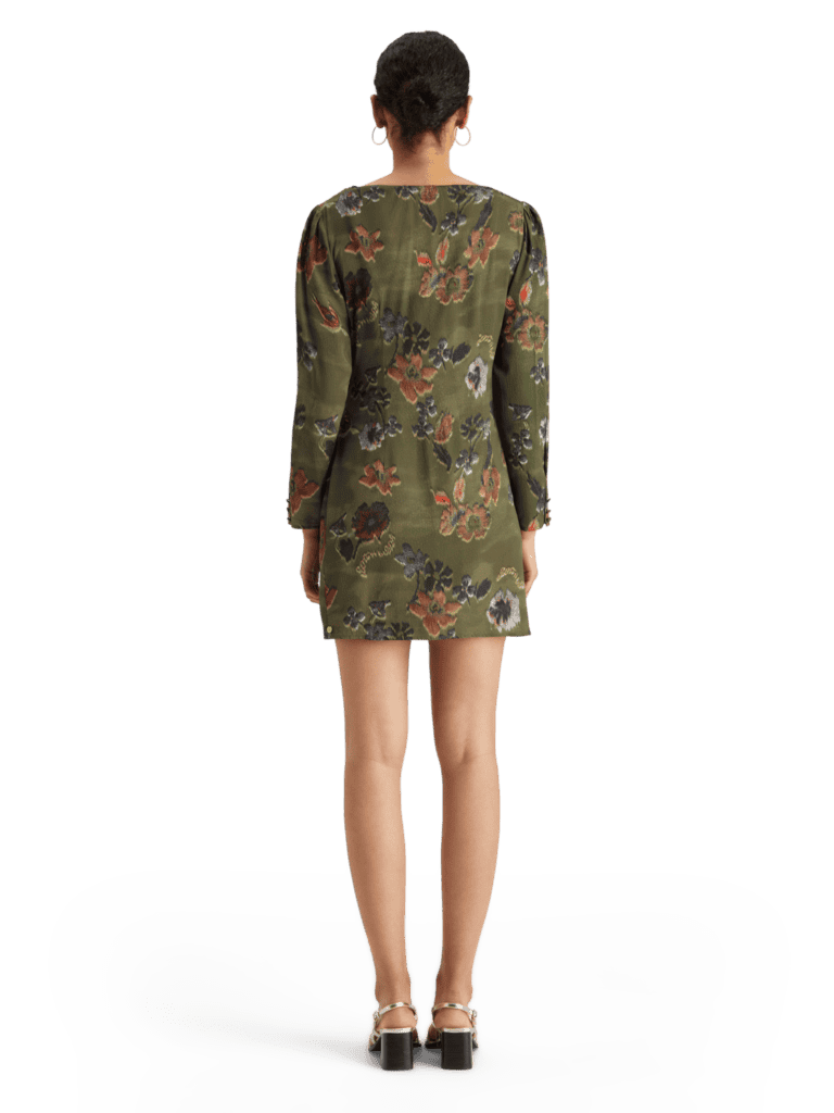 Scotch & Soda 177732 : Mini viscose jacquard wrap dress, Tapestry military - Image 4