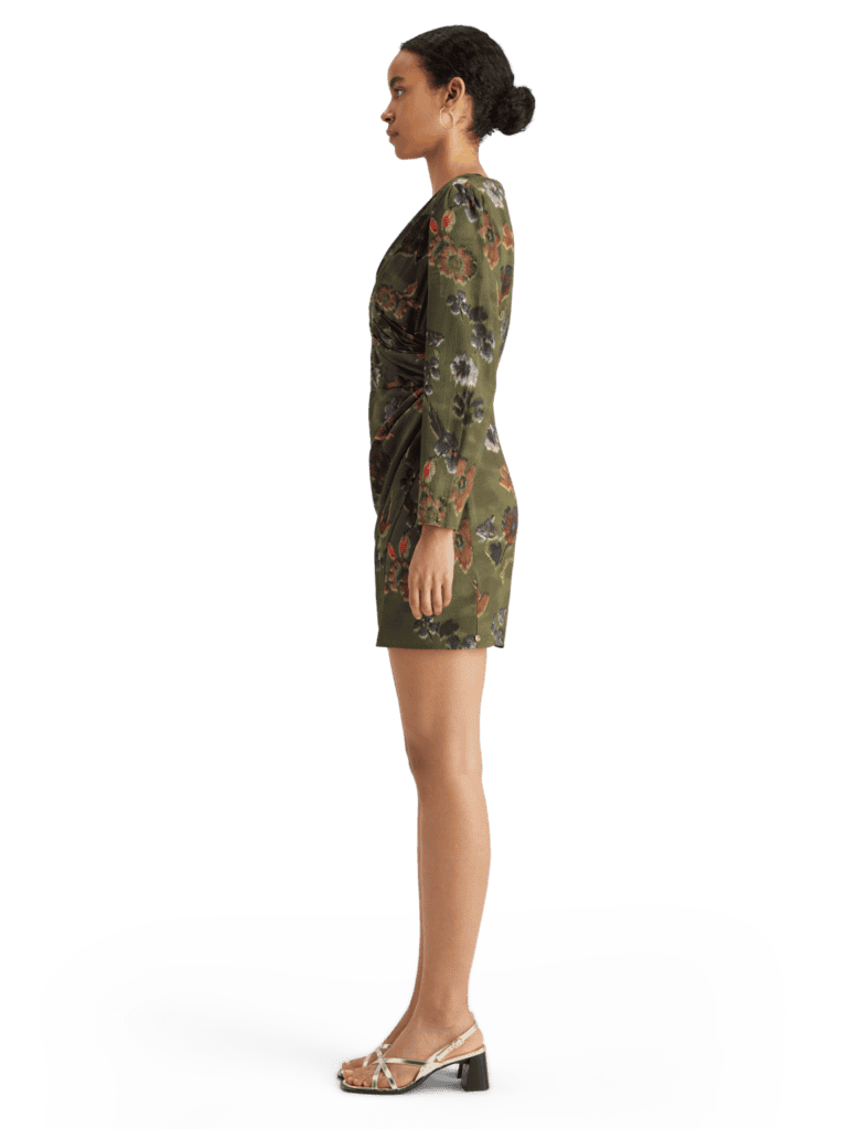 Scotch & Soda 177732 : Mini viscose jacquard wrap dress, Tapestry military - Image 5