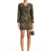 Scotch & Soda 177732 : Mini viscose jacquard wrap dress, Tapestry military