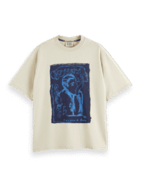 Alternative view of Scotch & Soda 178496 : Loose Fit Front Printed Artwork T-shirt, Parchment