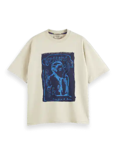 Alternative view of Scotch & Soda 178496 : Loose Fit Front Printed Artwork T-shirt, Parchment