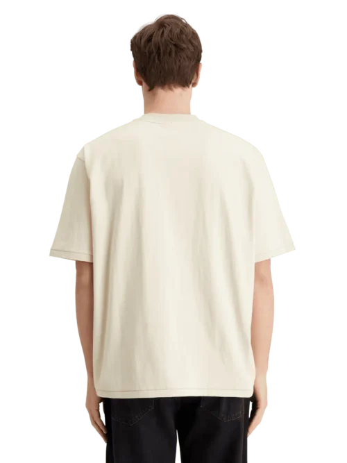 Scotch & Soda 178496 : Loose Fit Front Printed Artwork T-shirt, Parchment - Image 4