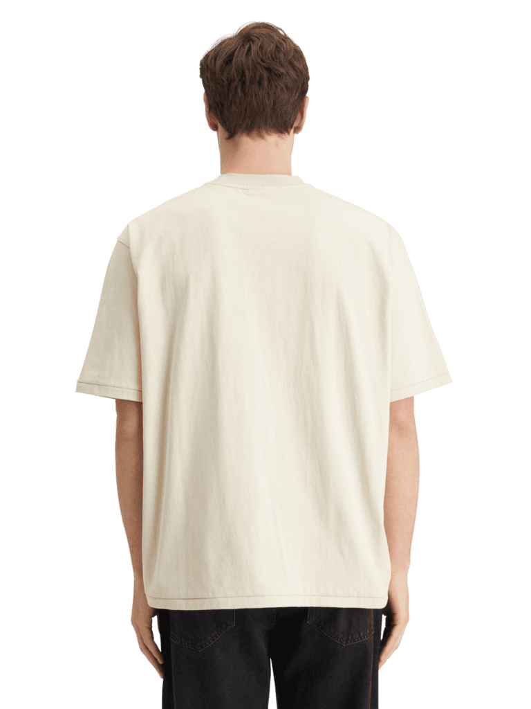 Scotch & Soda 178496 : Loose Fit Front Printed Artwork T-shirt, Parchment - Image 4