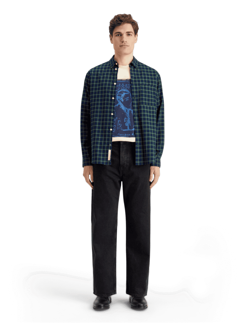 Scotch & Soda 178496 : Loose Fit Front Printed Artwork T-shirt, Parchment - Image 5