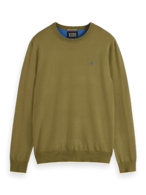 Scotch & Soda 178523 : Essential Pullover Crewneck, Moss green