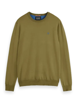 Scotch & Soda 178523 : Essential Pullover Crewneck, Moss green