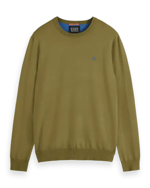 Scotch & Soda 178523 : Essential Pullover Crewneck, Moss green