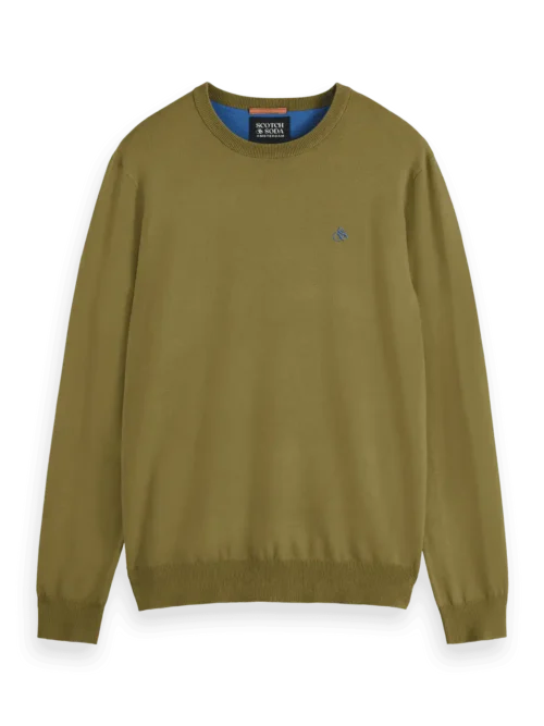 Scotch & Soda 178523 : Essential Pullover Crewneck, Moss green