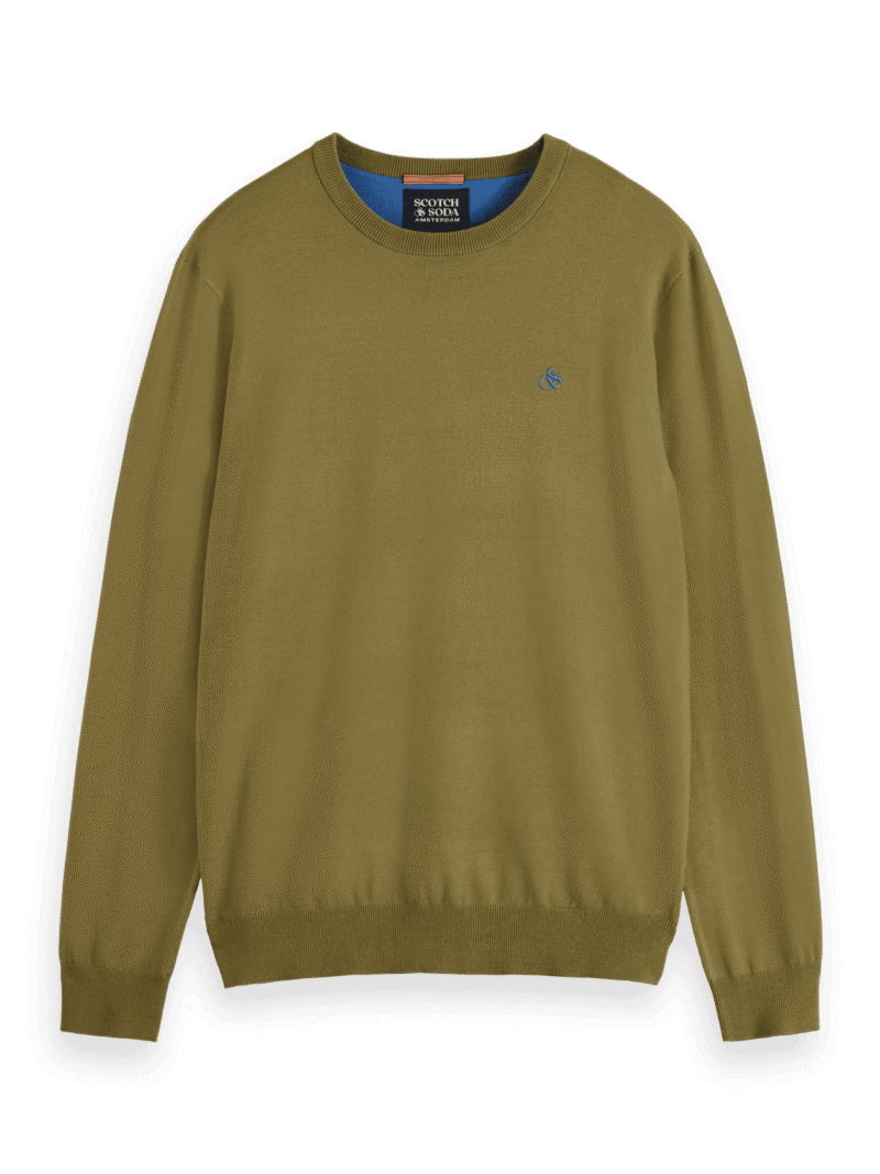 Scotch & Soda 178523 : Essential Pullover Crewneck, Moss green