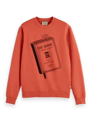 Scotch & Soda 178454-Front artwork sweatshirt, Negroni
