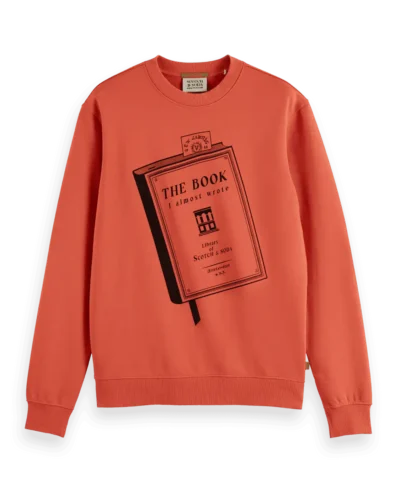 Scotch & Soda 178454-Front artwork sweatshirt, Negroni
