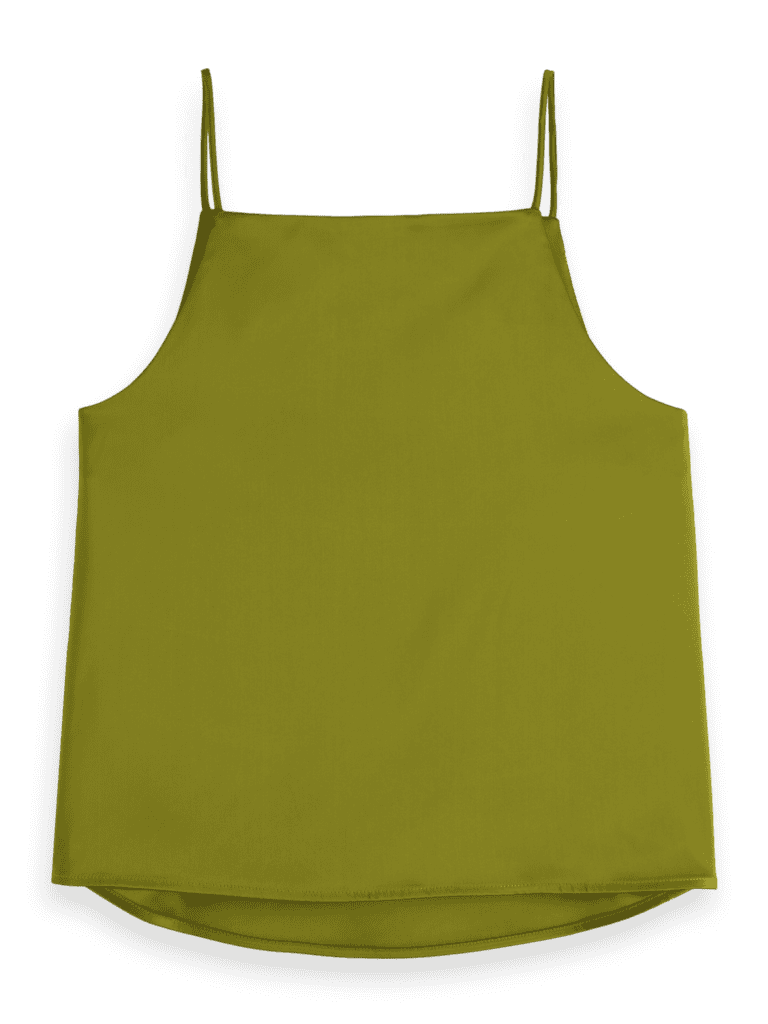 Scotch & Soda 177695 :  Satin tank top, Moss green - Image 3