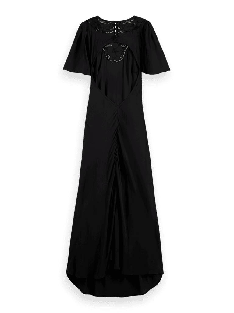 Scotch & Soda 177735 : Cut out embroidery dress, Evening black - Image 2
