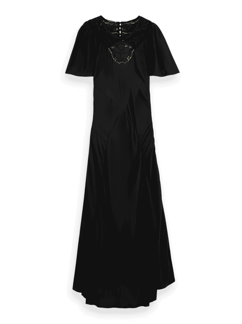 Scotch & Soda 177735 : Cut out embroidery dress, Evening black