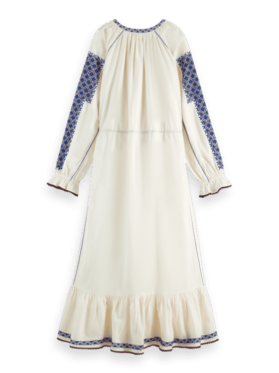 Scotch & Soda 177739 : Maxi dress with embroidery details, Soft ice - Image 2