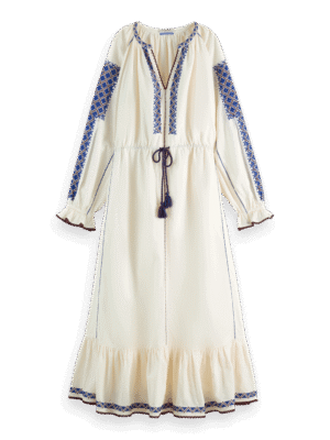 Scotch & Soda 177739 : Maxi dress with embroidery details, Soft ice