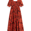 Scotch & Soda 179143 : Maxi dress with smock, Poetry Tapestry Negroni