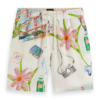 Scotch & Soda 179170 : Printed Lyocell Bermuda shorts, On the road