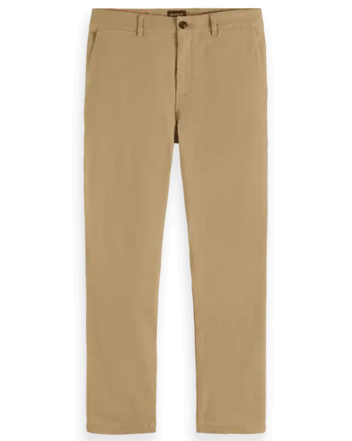 Scotch & Soda 179179: Drift Cotton blend tapered twill chino-Sand