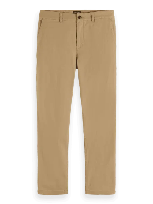 Scotch & Soda 179179: Drift Cotton blend tapered twill chino-Sand