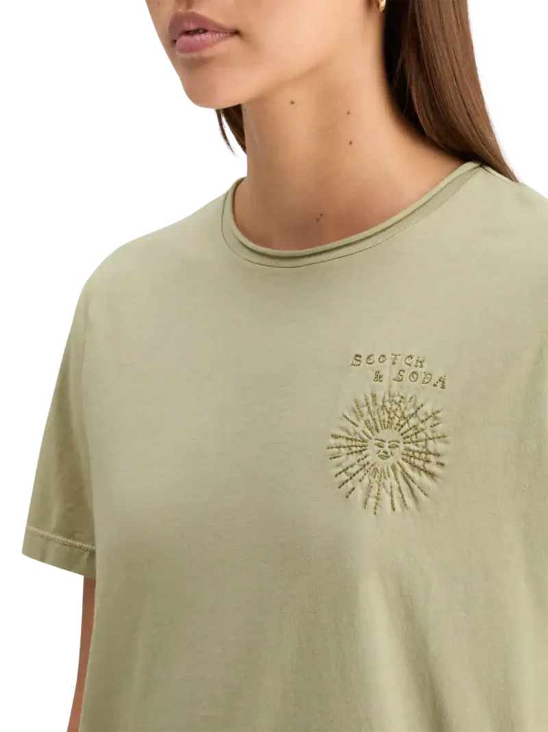 Scotch & Soda 178186 Washed Relaxed fit T-shirt with chest Embroidery - Image 4