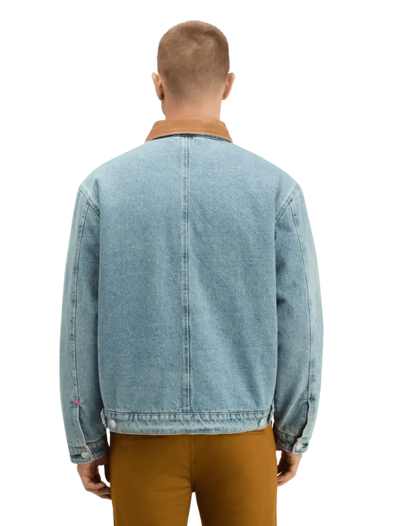 Scotch & Soda 178621 Cord collar indigo teddy jacket - Image 5