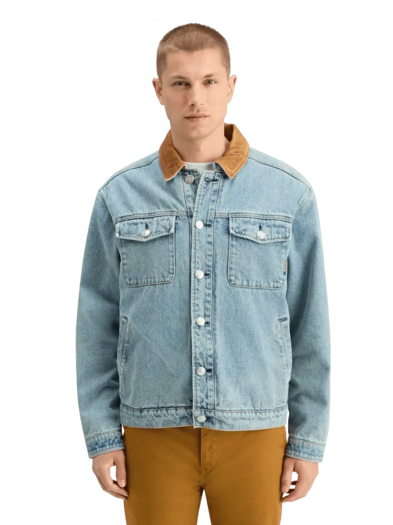 Scotch & Soda 178621 Cord collar indigo teddy jacket - Image 3