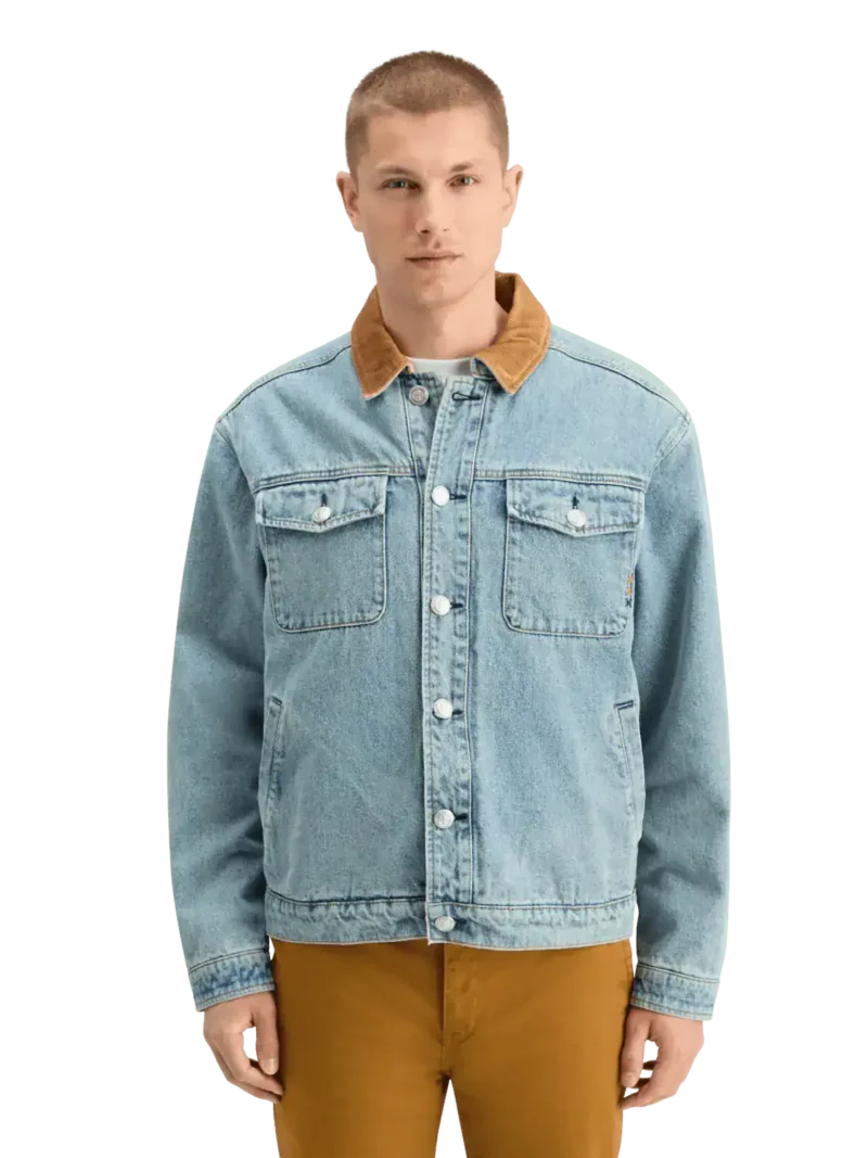Scotch & Soda 178621 Cord collar indigo teddy jacket - Image 3