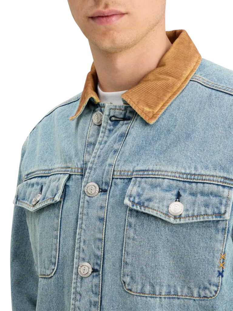 Scotch & Soda 178621 Cord collar indigo teddy jacket - Image 6