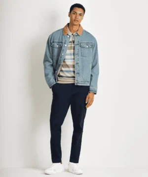Alternative view of Scotch & Soda 178621 Cord collar indigo teddy jacket