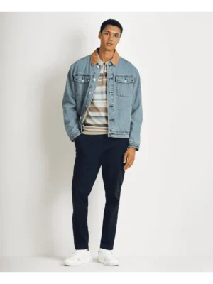 Alternative view of Scotch & Soda 178621 Cord collar indigo teddy jacket