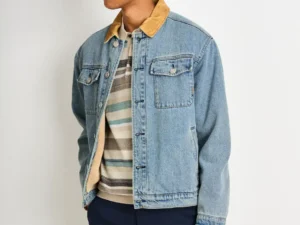 Scotch & Soda 178621 Cord collar indigo teddy jacket