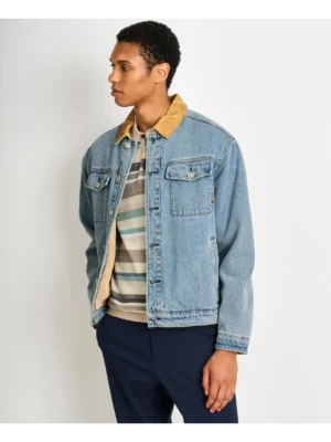 Scotch & Soda 178621 Cord collar indigo teddy jacket