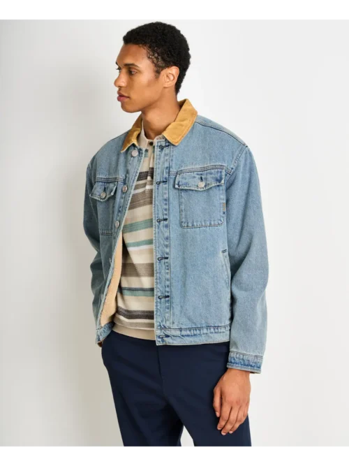 Scotch Soda Cord collar indigo teddy jacket Junction Malta