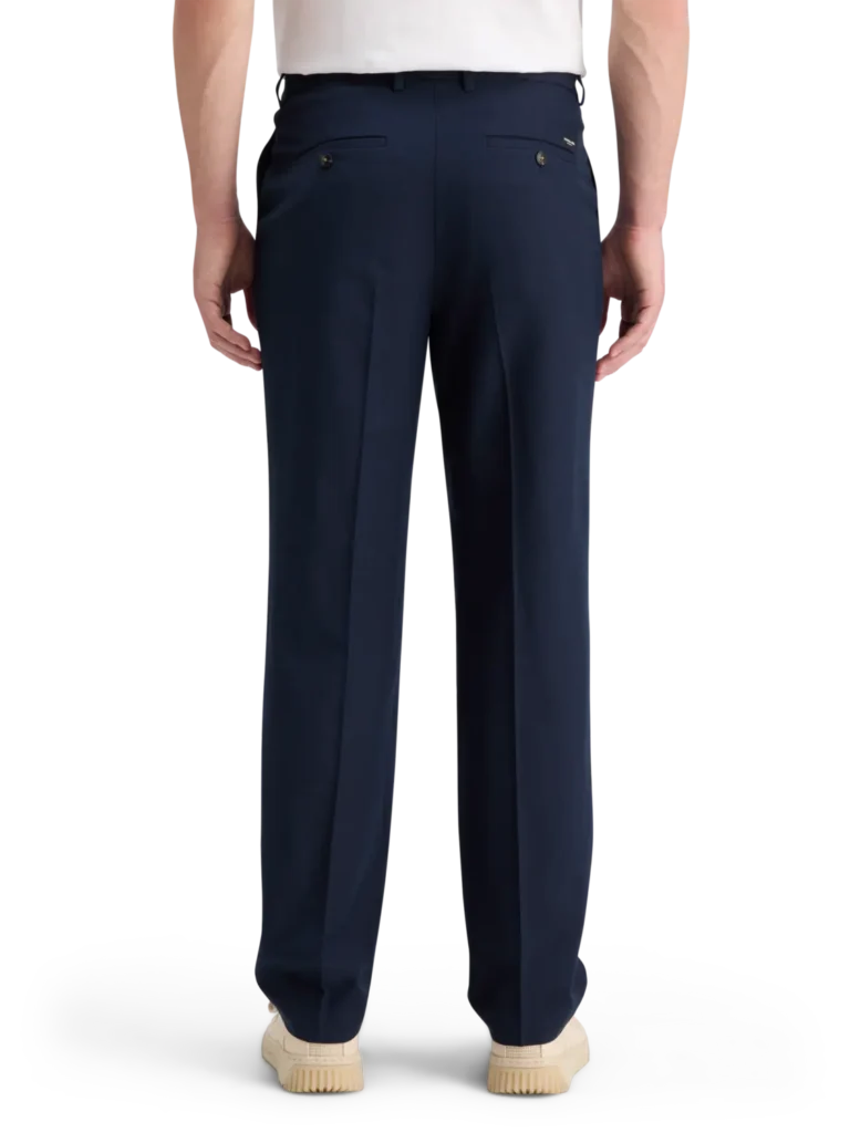 Scotch & Soda 178674 Relaxed straight fit pleated wool blend  trousers - Image 3