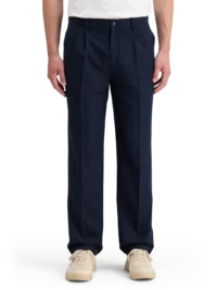 Scotch & Soda 178674 Relaxed straight fit pleated wool blend  trousers