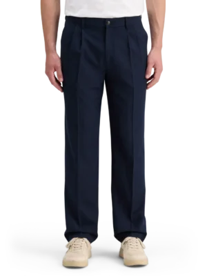 Scotch & Soda 178674 Relaxed straight fit pleated wool blend trousers