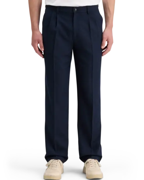 Scotch & Soda 178674 Relaxed straight fit pleated wool blend  trousers