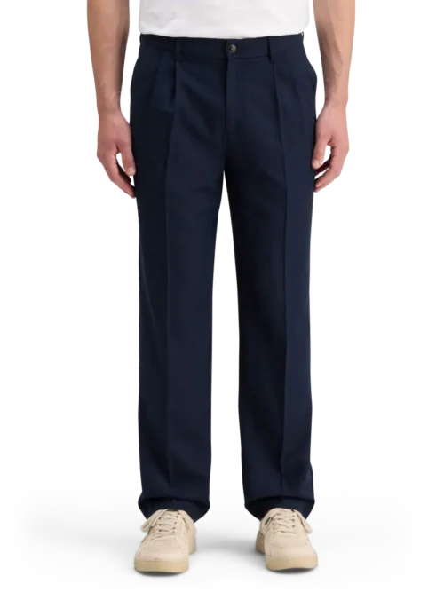 Scotch & Soda 178674 Relaxed straight fit pleated wool blend  trousers