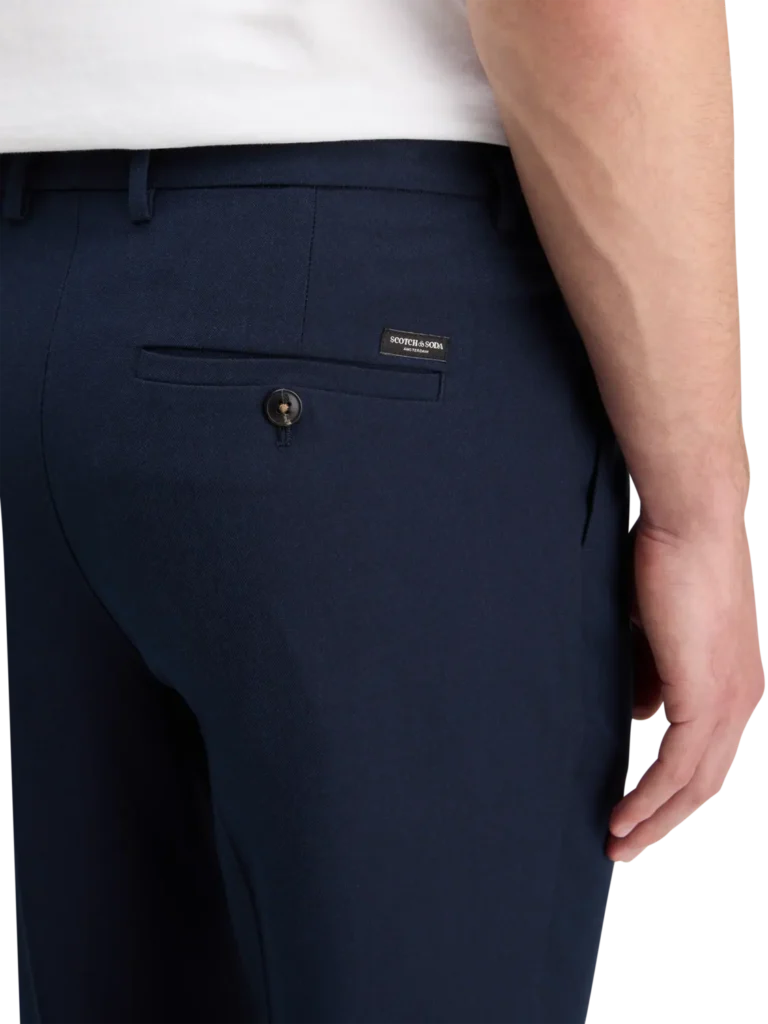 Scotch & Soda 178674 Relaxed straight fit pleated wool blend  trousers - Image 4