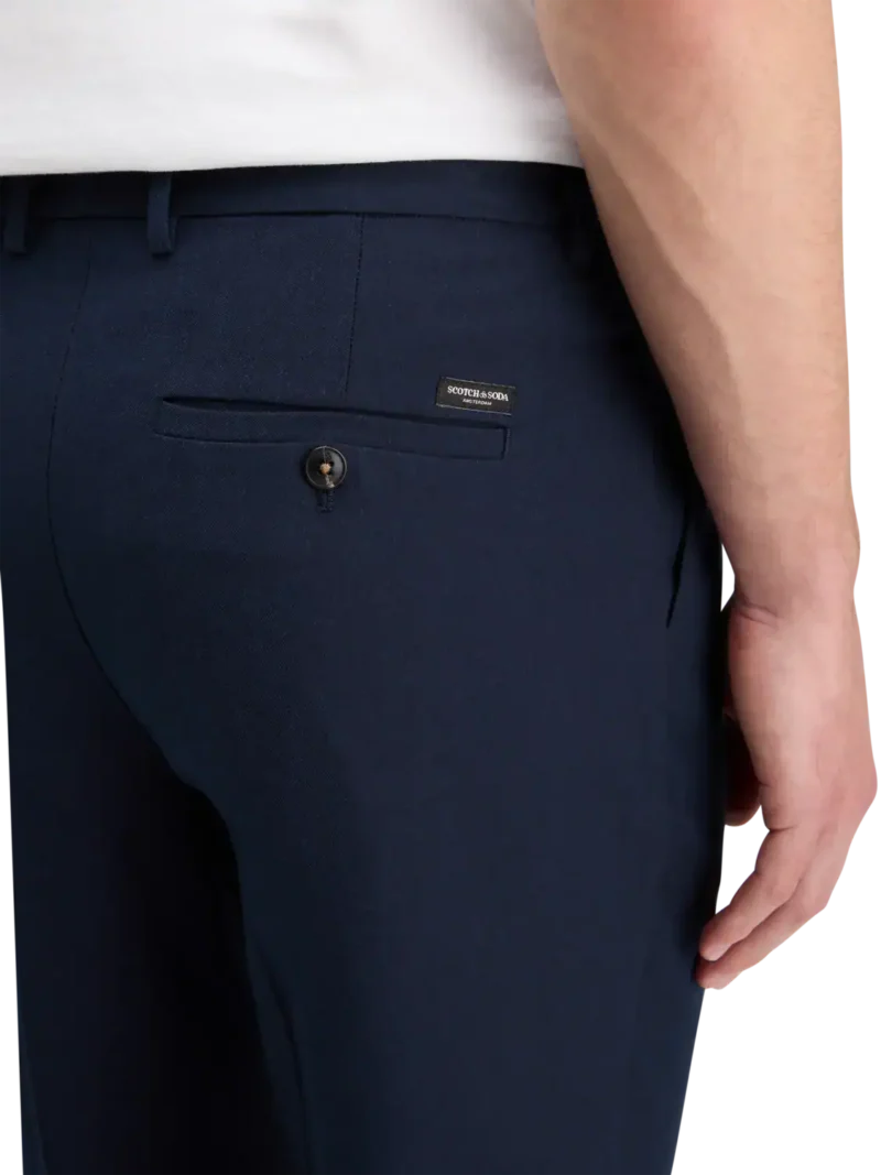 Scotch & Soda 178674 Relaxed straight fit pleated wool blend  trousers - Image 4