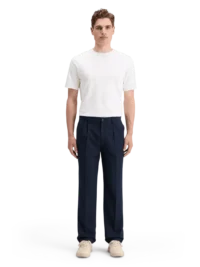 Alternative view of Scotch & Soda 178674 Relaxed straight fit pleated wool blend  trousers