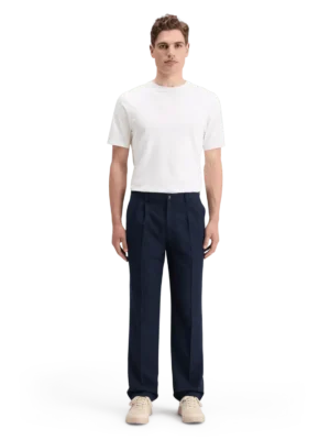 Alternative view of Scotch & Soda 178674 Relaxed straight fit pleated wool blend  trousers