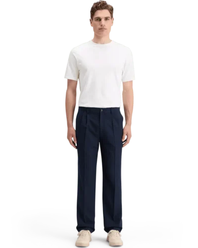 Alternative view of Scotch & Soda 178674 Relaxed straight fit pleated wool blend  trousers