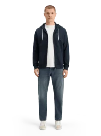 Scotch & Soda 178745 Essential logo badge zip-through hoodie