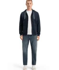 Scotch & Soda 178745 Essential logo badge zip-through hoodie