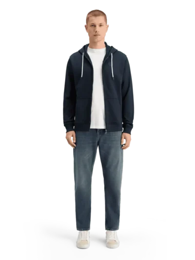 Scotch & Soda 178745 Essential logo badge zip-through hoodie