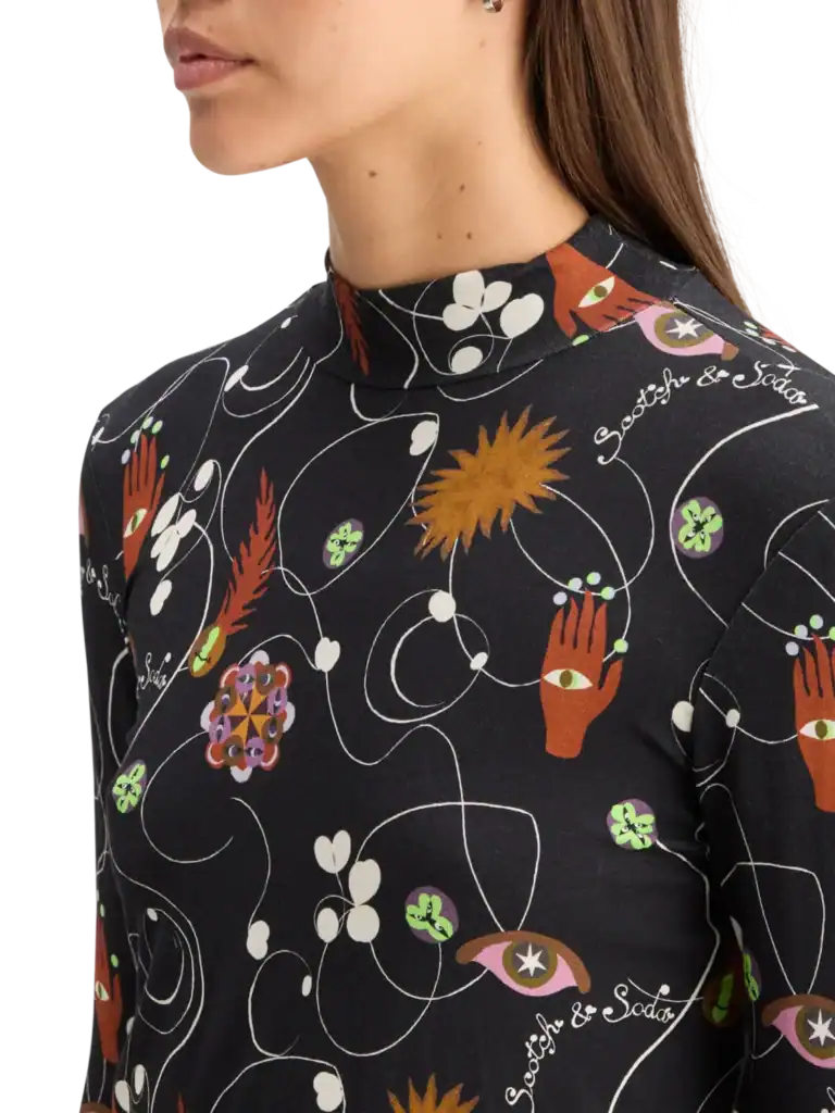 Scotch & Soda  AOP Printed Long Sleeve T-shirt - Image 4