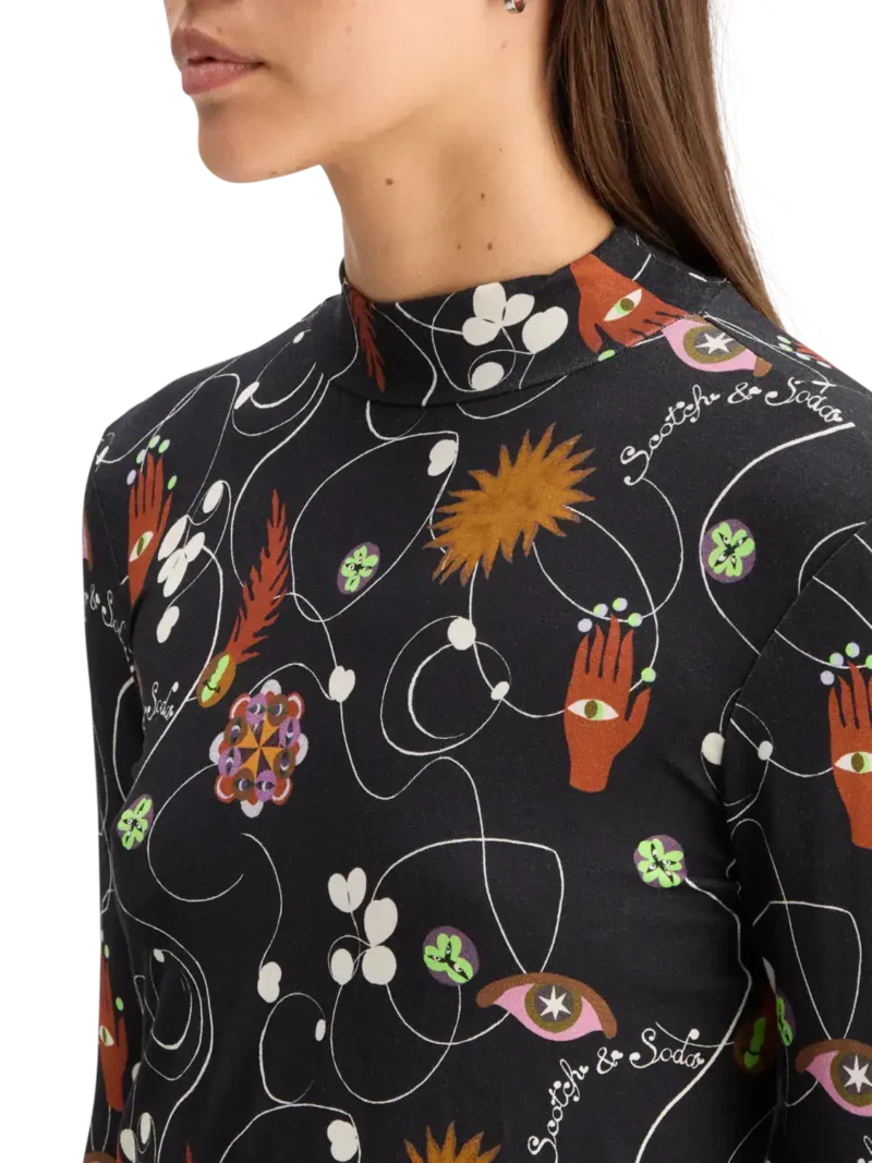 Scotch & Soda  AOP Printed Long Sleeve T-shirt - Image 4