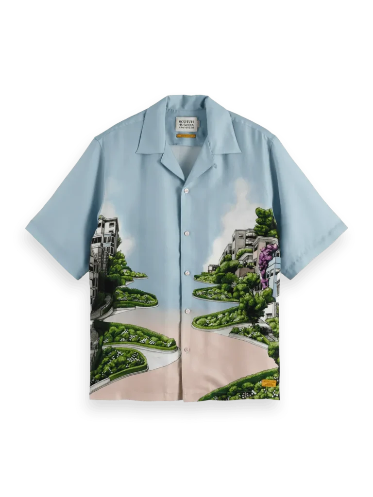 Scotch & Soda 178740, Relaxed fit Tencel AOP shirt - Image 5